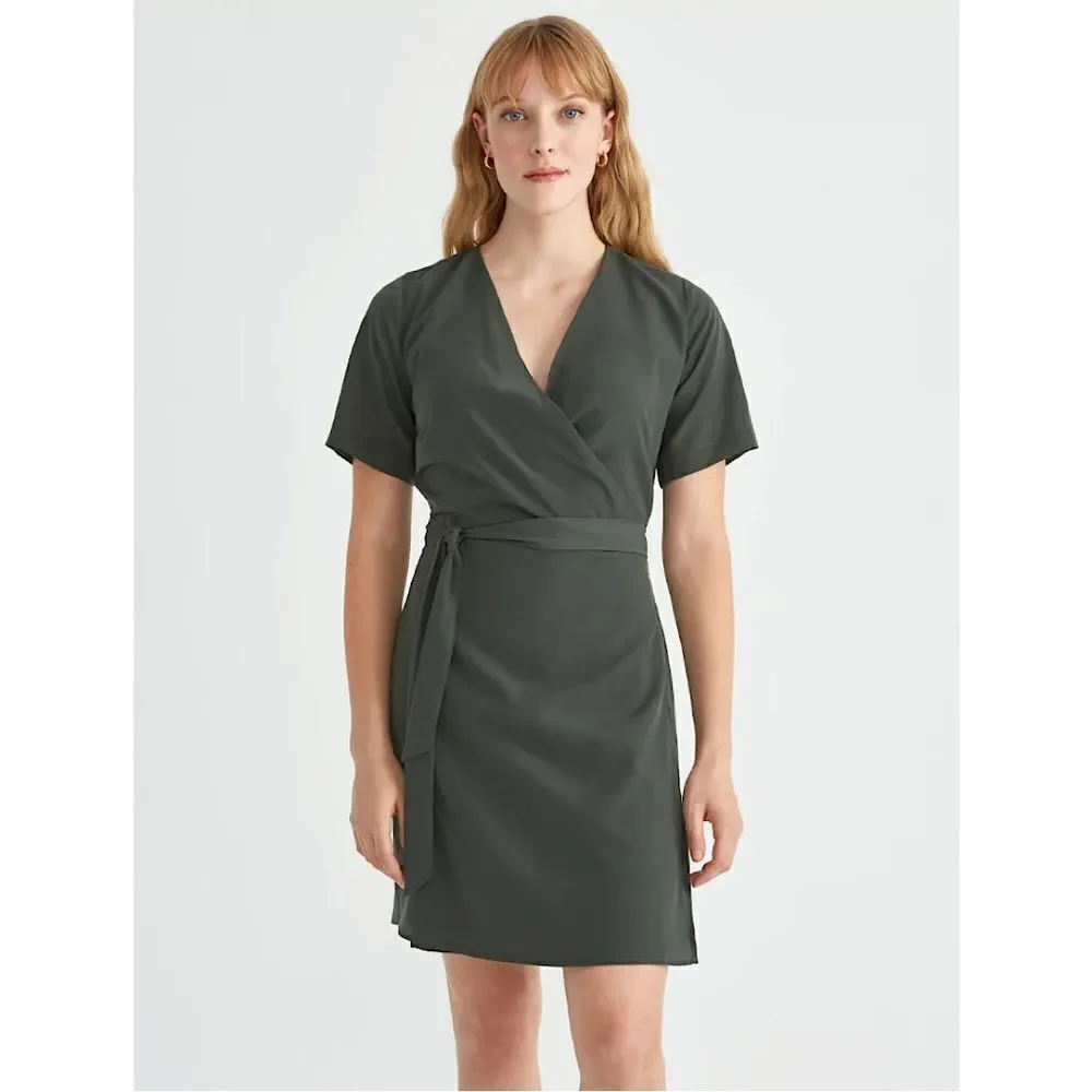frank and oak green dress Frank & Oak | Dresses | Frank Oak Hunter Green Wrap Mini Dress Sizexs